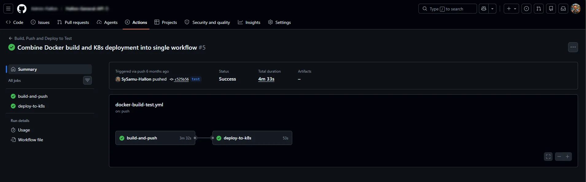 Kubernetes GitHub Actions